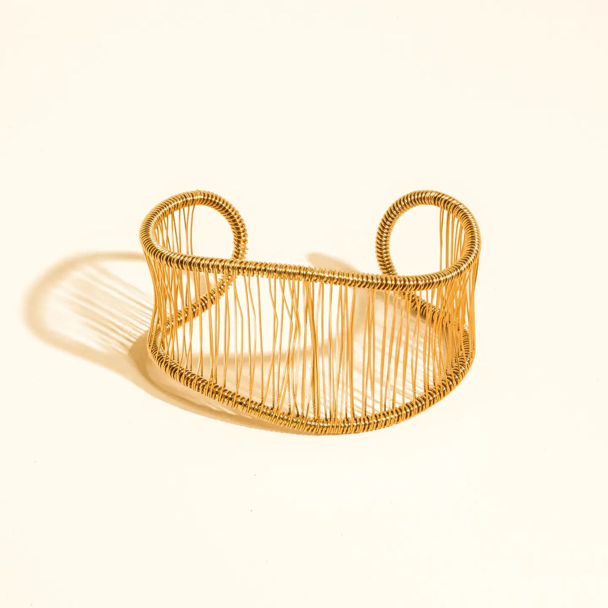 Chantôme 18K Gold Non-Tarnish Woven Cuff Bracelet