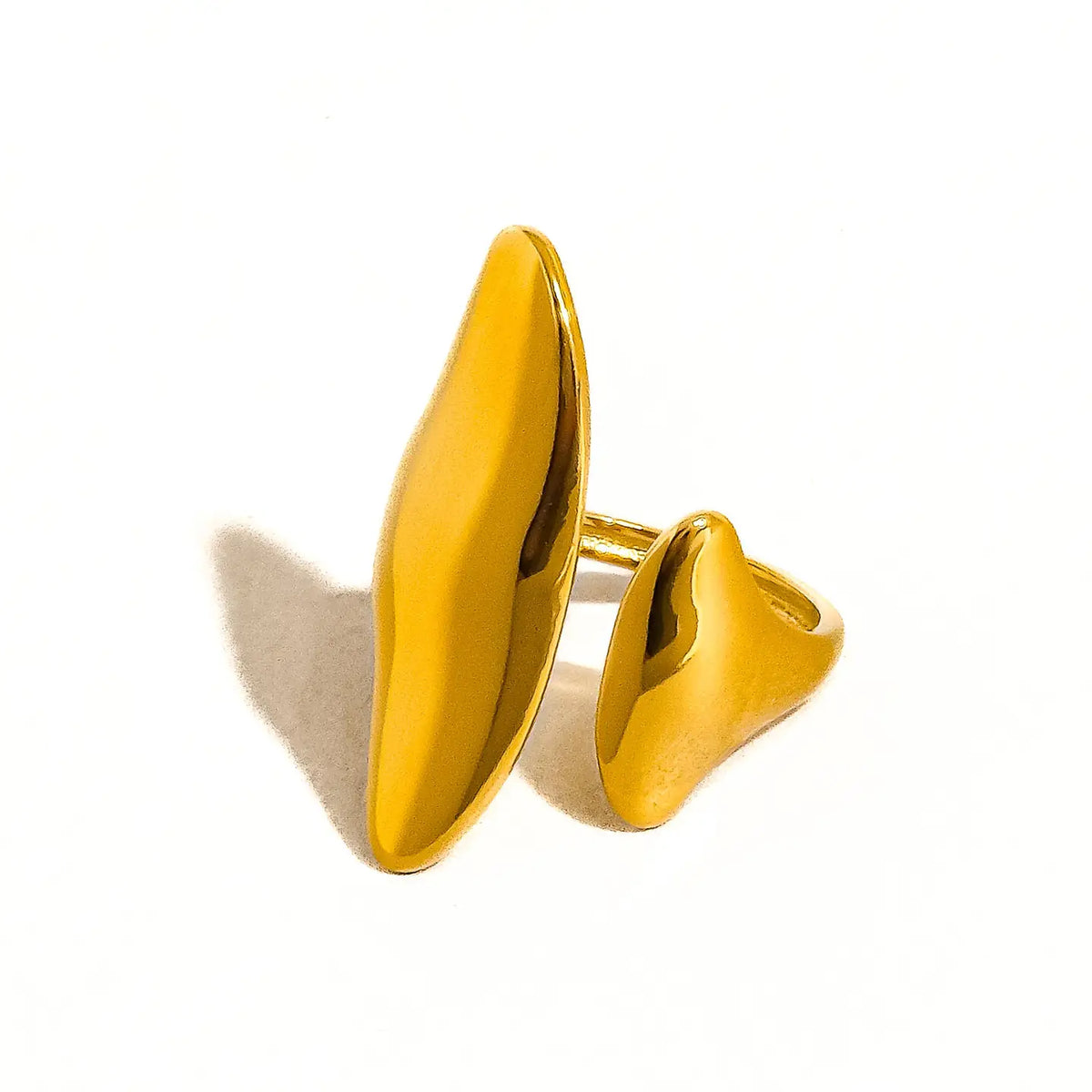 Danielle 18K Gold Non-Tarnish Abstract Statement Ring
