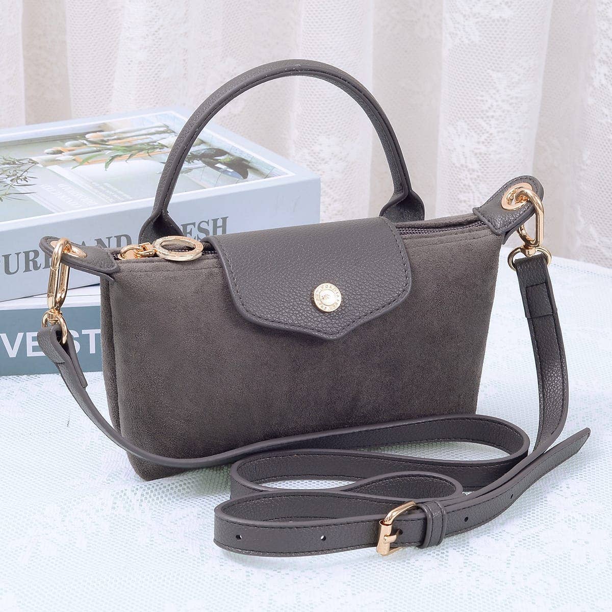 Penny Suede Mini Crossbody Bag
