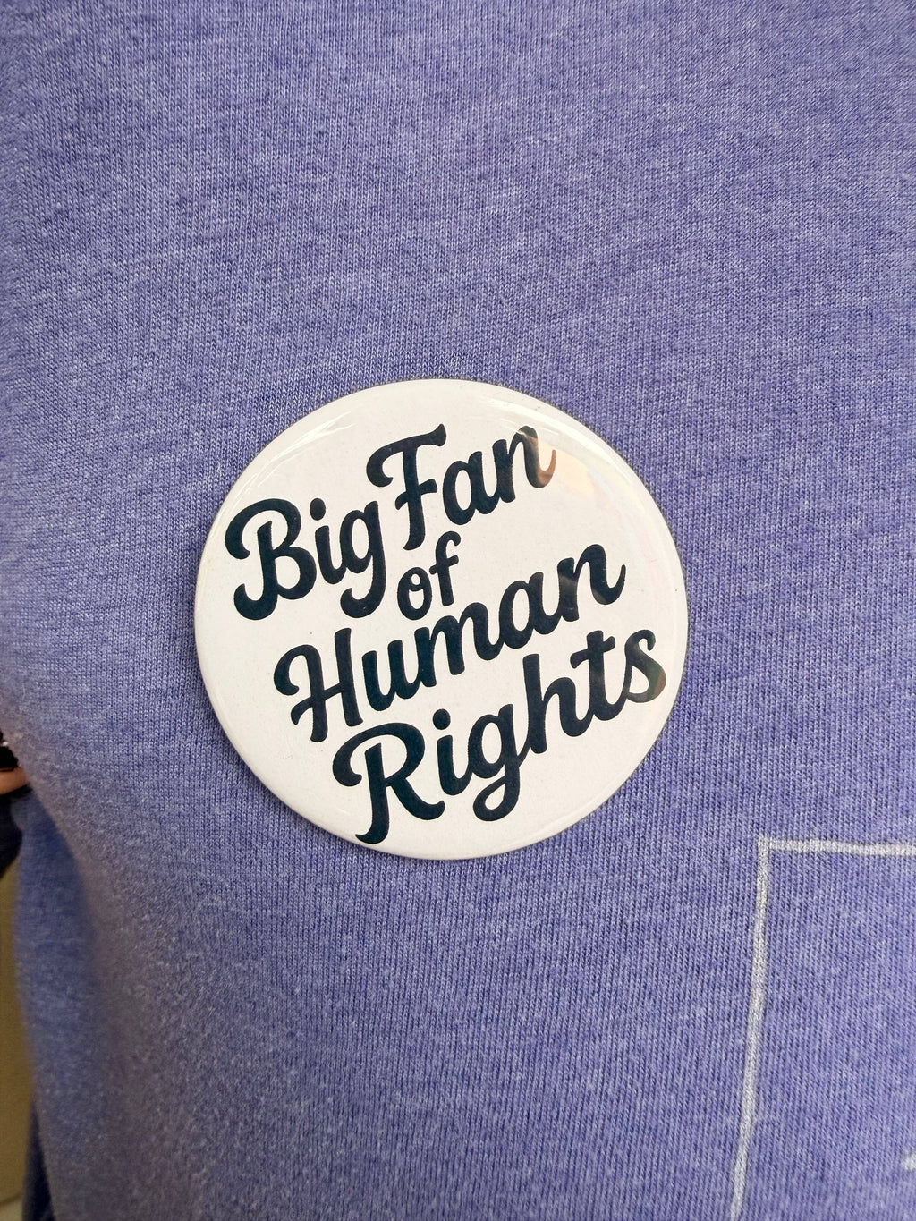 Big Fan of Human Rights Button