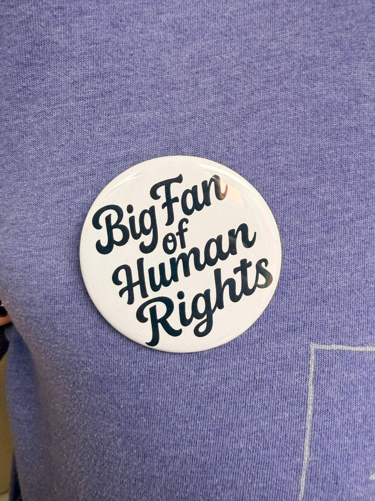 Big Fan of Human Rights Button