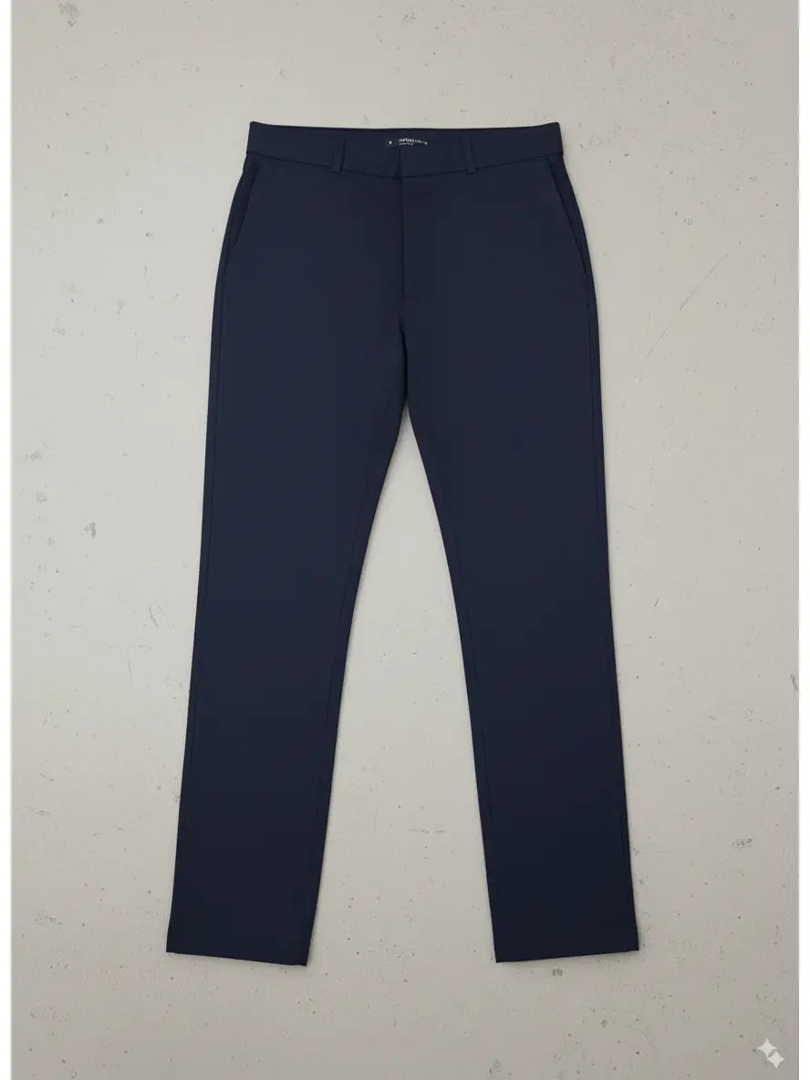 Navy Chino Stretch Twill Pants