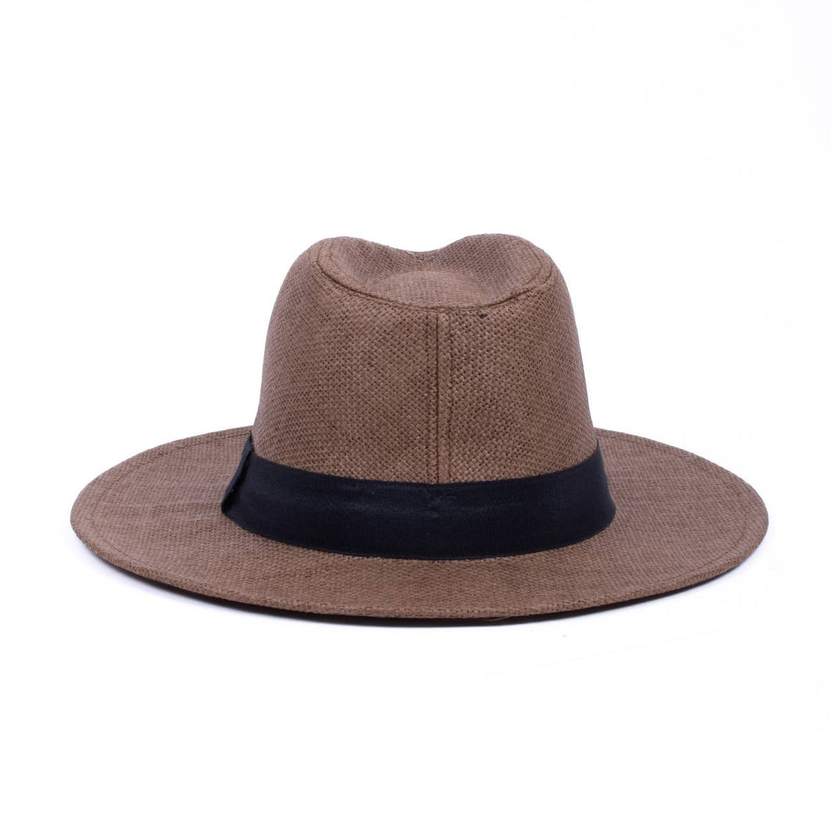 Men's S/S Flat Brim Black Banded Fashion Fedora hat-FSS17137