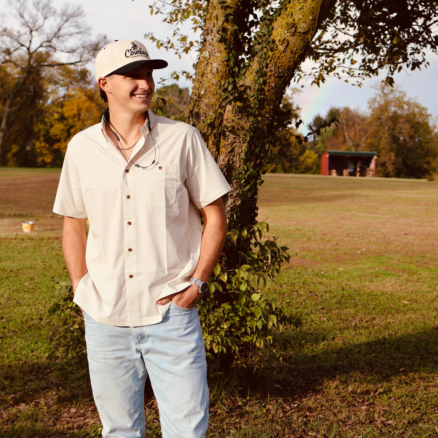 Western Button Down (Pearl)