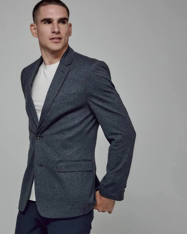 7diamonds Navy Kent Stretch Blazer